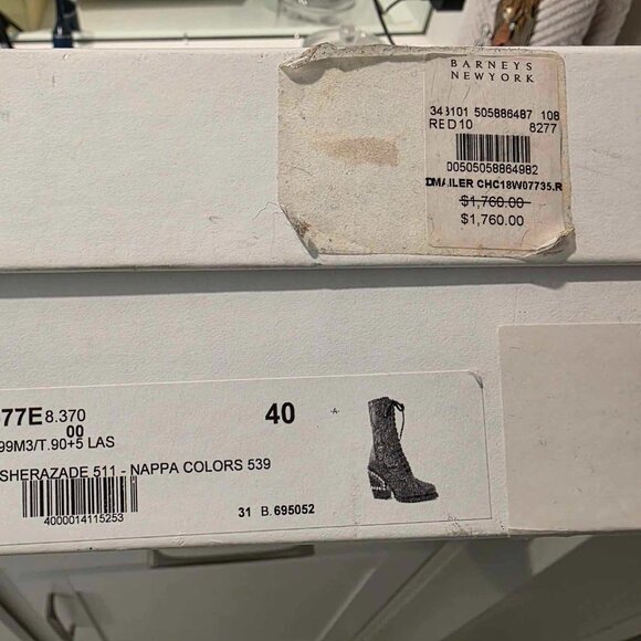 Chloe - Rylee Baroque Velvet Combat Boot U.S size 10 - Picture 15 of 16